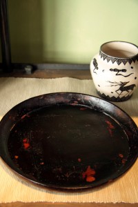 土井宏友　欅8.2寸　焼しめ盆　16,800円